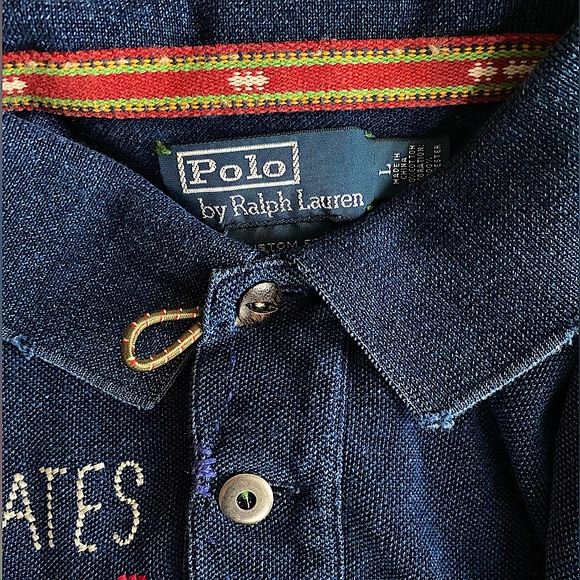 POLO Ralph Lauren Polo Shirt with embroidery navy SZ L - Picture 4 of 4